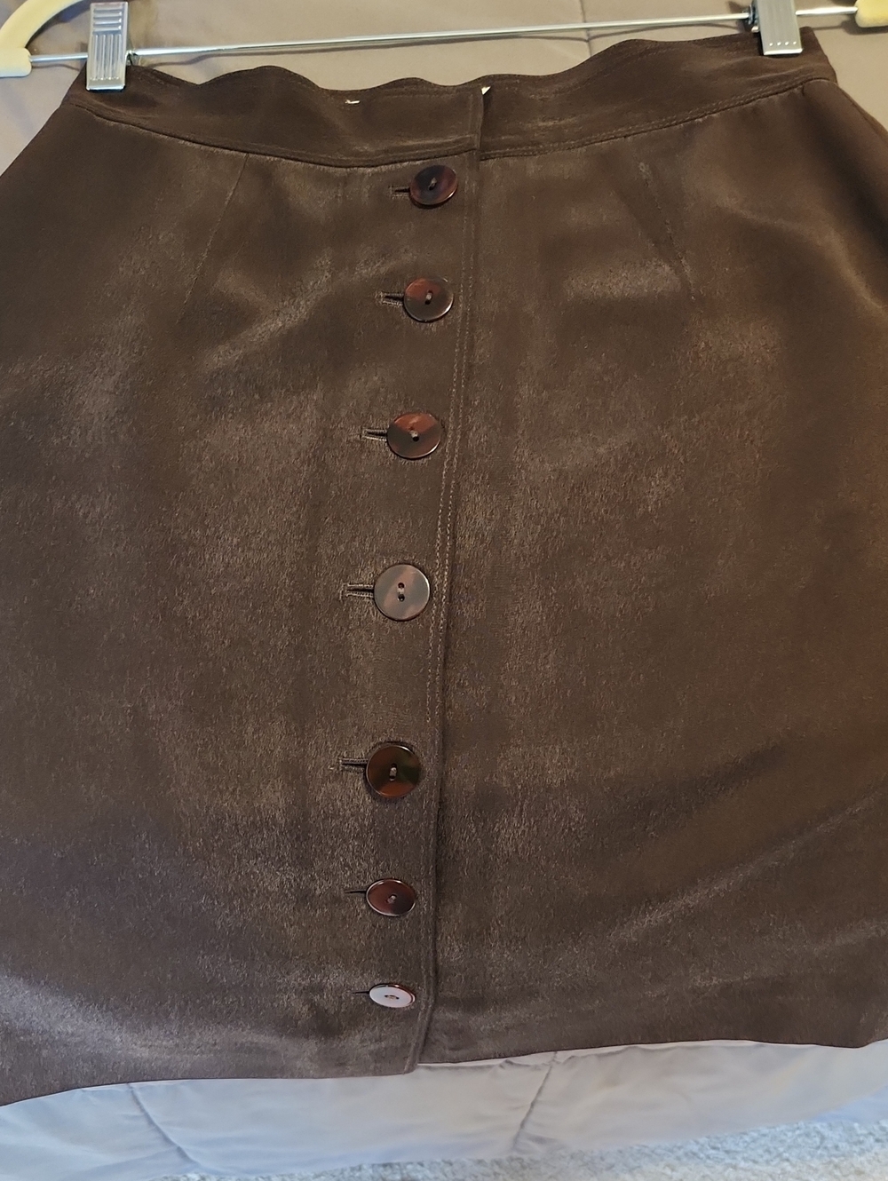 100% Silk Buttoned Skirt Dana Buchman Size 4 - Picture 4 of 4